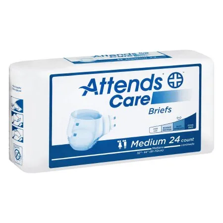 Attends Healthcare Products - Attends Care - BRHC20 -  Unisex Adult Incontinence Brief  Medium Disposable Moderate Absorbency