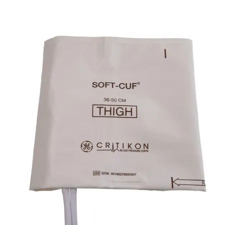 GE Healthcare - Soft-Cuf - SFT-T1-2A - Single Patient Use Blood Pressure Cuff Set Soft-cuf 38 To 50 Cm Leg Nylon Cuff Thigh Cuff