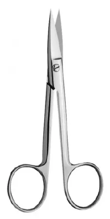 V. Mueller - SU1781 - Operating Scissors V. Mueller Mayo 5-1/2 Inch Length Surgical Grade Stainless Steel NonSterile Finger Ring Handle Straight Sharp Tip / Sharp Tip