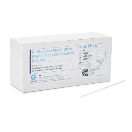 Puritan Medical - PurFlock Ultra - 25-3317-U -  Nasopharyngeal Collection Swab  6 Inch Length Sterile