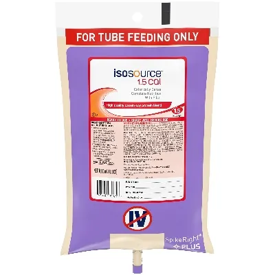 Nestle Healthcare Nutrition - Isosource 1.5 Cal - 10043900181810 - Nestle  Tube Feeding Formula  Unflavored Liquid 1000 mL Ready to Hang Prefilled Container