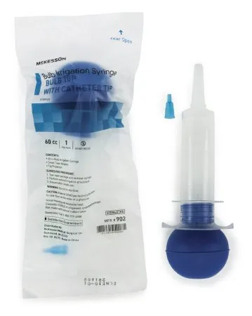 McKesson - 902 - Irrigation Bulb Syringe McKesson Plastic Blister Pack Sterile Disposable 2 oz.