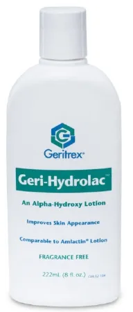 Geritrex - Geri-Hydrolac - 92771061208 - Hand and Body Moisturizer Geri-Hydrolac 8 oz. Bottle Unscented Lotion