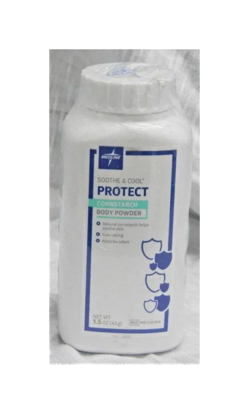 Medline - Remedy Essentials - MSC095394 - Body Powder Remedy Essentials 1.5 Oz. Fresh Scent Shaker Bottle Cornstarch