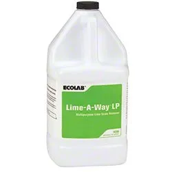 Ecolab - Lime-A-Way - 6101131 - Lime-A-Way Hard Water / Lime Scale Remover Acid Based Manual Pour Liquid 1 gal. Jug Unscented NonSterile
