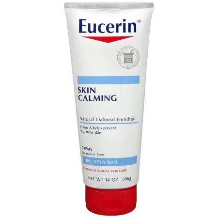 Beiersdorf - Eucerin Skin Calming - 7214063628 - Hand and Body Moisturizer Eucerin Skin Calming 14 oz. Tube Unscented Cream