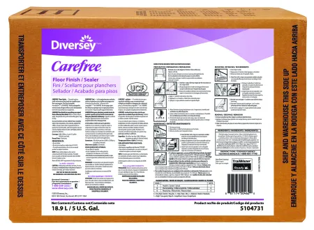 Lagasse - From: DVS5104731 To: DVS5104757 - Diversey Carefree Floor Finish Diversey Carefree Liquid 5 gal. Box Ammonia Scent