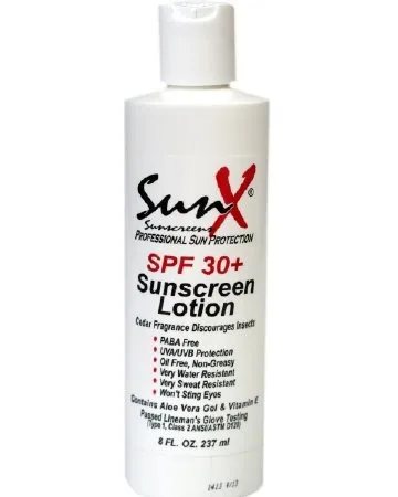 Coretex Products - SunX 30+ - 71668 - Sunscreen SunX 30+ SPF 30 Lotion 8 oz. Bottle