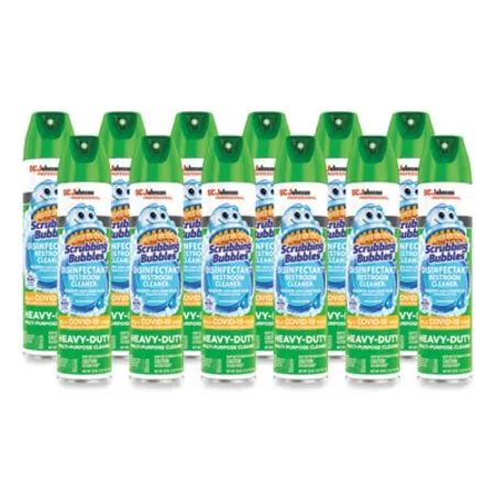 Scrubbing Bubbles - SJN-313358 - Disinfectant Restroom Cleaner Ii, Rain Shower Scent, 25 Oz Aerosol Spray, 12/carton