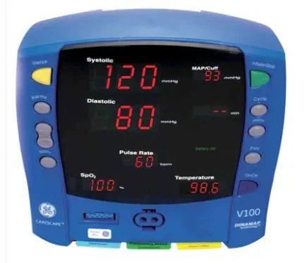 Soma Technology - Carescape V100 - GEN-169 - Refurbished Vital Signs Monitor Carescape V100 Monitoring Nibp, Spo2, Temperature Ac Power / Battery Operated