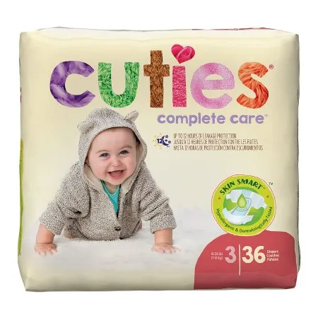 First Quality - Cuties - CR3001 -  Unisex Baby Diaper  Size 3 Disposable Heavy Absorbency