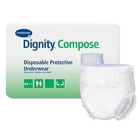 Hartmann - Dignity Compose - 55790 - Unisex Adult Absorbent Underwear Dignity Compose Pull On with Tear Away Seams 2X-Large Disposable Heavy Absorbency