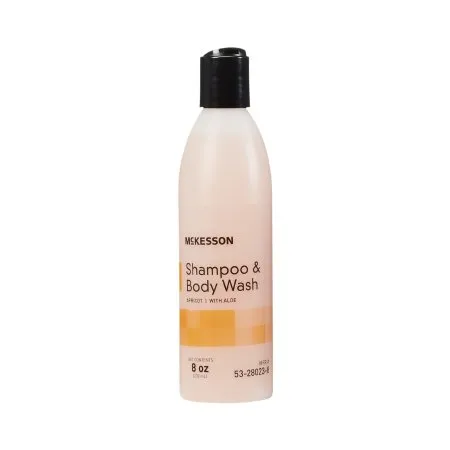 McKesson - From: 53-28021-GL To: 53-28023-8 - Shampoo and Body Wash 8 oz. Flip Top Bottle Apricot Scent