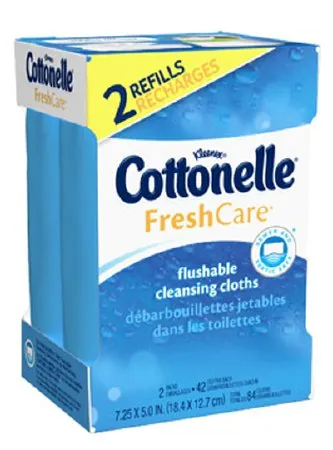 Kimberly Clark - Cottonelle Fresh Care - 35970 - Flushable Personal Wipe Cottonelle Fresh Care Soft Pack Refill Scented 84 Count