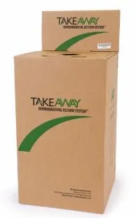 Sharps Compliance - TakeAway Recovery System - 17200 - Mailback Medication Return Container TakeAway Recovery System 20 Gallon  14 L X 14 W X 23-3/4 H Inch  Cardboard