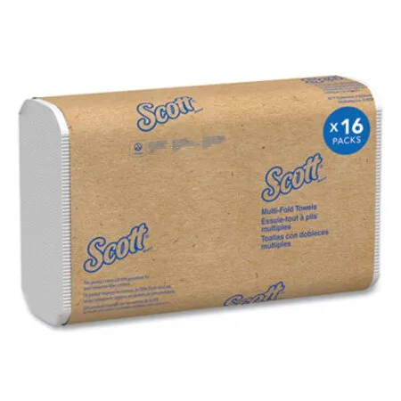 Scott - KCC-01807 - Essential Multi-fold Towels 100% Recycled, 1-ply, 9.2 X 9.4, White, 250/pack, 16 Packs/carton