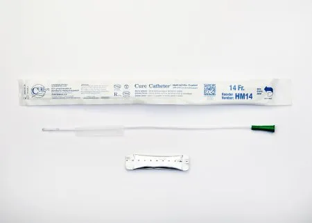 Convatec - HM14 - Catheter Male Hydrophilic Coated Single-Use 16" Straight Tip 14FR 30-bx 10 bx-cs -Continental US Only-