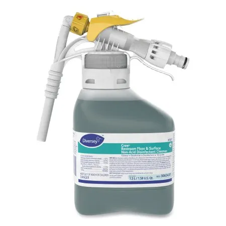 Lagasse - Diversey Crew - DVS3364707 - Diversey Crew Surface Disinfectant Cleaner Nonacidic RTD Dispensing System Liquid Concentrate 1.5 Liter Bottle Fresh Scent NonSterile
