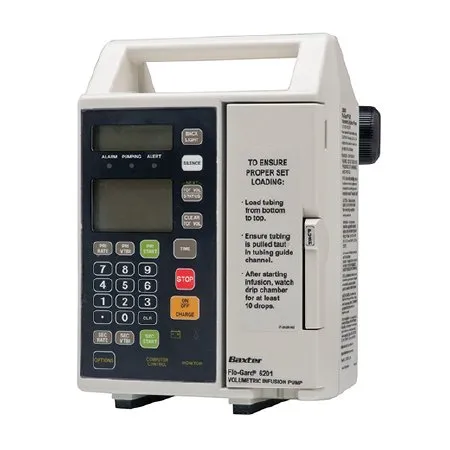 Soma Technlogies - BAX-001 - Single Channel Volumetric Infusion Pump  Baxter 6201  w- Side Clamp  Micro-Macro Delivery Rate Range -1 To 99-9 Ml-Hr In 0-1-Ml Increments or 1 To 1999 Ml-Hr In 1-Ml Increments- and Battery Life Of 6 Hrs -DROP SHIP ONLY-