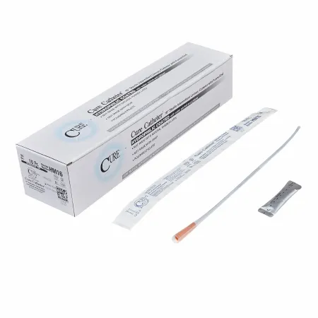 Convatec Cure Medical - Cure Catheter - From: HM12 To: HM16 - Cure Medical  Urethral Catheter  Straight Tip Hydrophilic Coated Plastic 16 Fr. 16 Inch