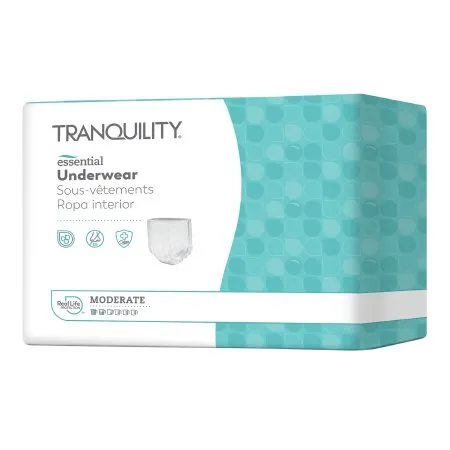 PBE - Principle Business Enterprises - Tranquility Essential - From: 2974-100 To: 2977-100 - Principle Business Enterprises  Unisex Adult Absorbent Underwear  Pull On with Tear Away Seams Small Disposable Moderate Absorbency