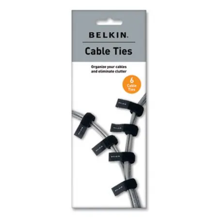Belkin - BLK-F8B024 - Multicolored Cable Ties, 6/pack