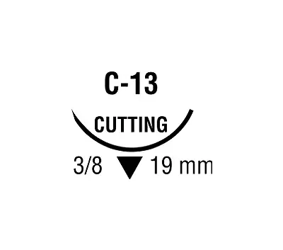 Covidien - 8886193143 - Suture, Reverse Cutting, Needle C-13, 3/8 Circle