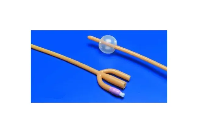 Cardinal - Dover - 8887689241 -  Foley Catheter  3 Way Standard Tip 30 cc Balloon 24 Fr. Silicone Elastomer Coated Latex