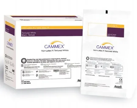 Ansell Healthcare - GAMMEX Non-Latex PI Textured - 20688265 - Ansell GAMMEX Non Latex PI Textured Surgical Glove GAMMEX Non Latex PI Textured Size 6.5 Sterile Polyisoprene Standard Cuff Length Fully Textured White Chemo Tested