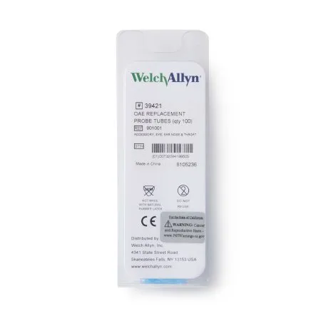 Welch Allyn - 39421 - Probe Tube 5.08 W X 15.24 H X 2.79 D cm For use with OAE Hearing Screener