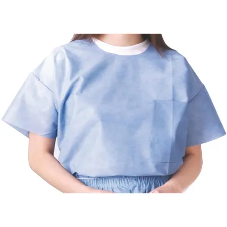 HPK Industries - HPK - 3571-M - Scrub Shirt HPK Medium Blue Short Sleeve Unisex