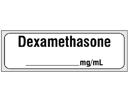 Shamrock Scientific - SA-3228-PRE - Drug Label Shamrock Anesthesia Label Dexamethesone / _____ Mg / Ml White 1/2 X 1 Inch