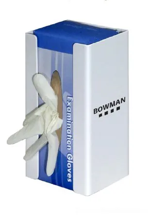 Bowman Manufacturing - GC-018 - Glove Box Holder Bowman Horizontal Or Vertical Mounted 1-box Capacity White 4-1/16 X 5-13/16 X 10-1/16 Inch Plastic