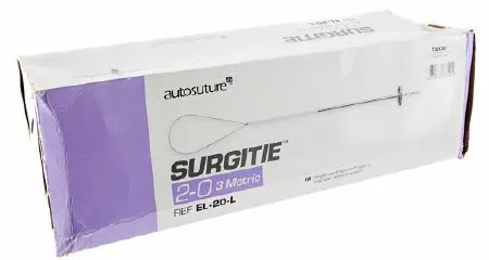 Covidien - Surgitie With Polysorb - El-20-L - Absorbable Ligating Loop With Suture Surgitie With Polysorb Polyester Braided Size 2-0