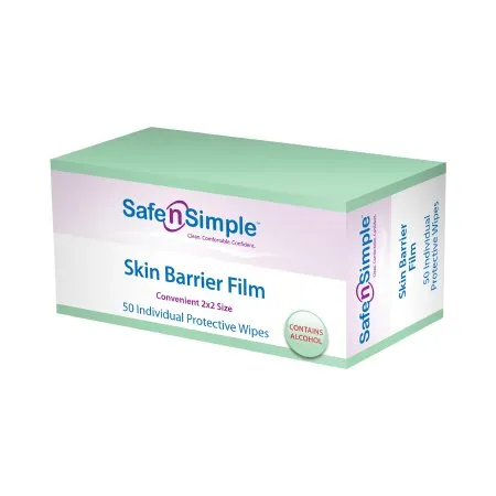 Safe n Simple - SNS81851 - Skin Barrier Wipe Safe N Simple 43% / 20% Strength Isopropyl Alcohol / Butyl Ester of PVM/MA Copolymer Individual Packet NonSterile