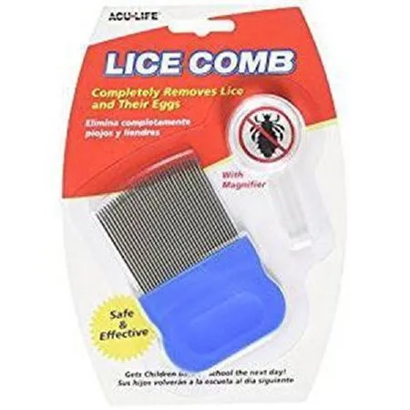 Health Enterprises - Acu-Life - 07957300919 - Lice Comb Acu-Life Silver Metal