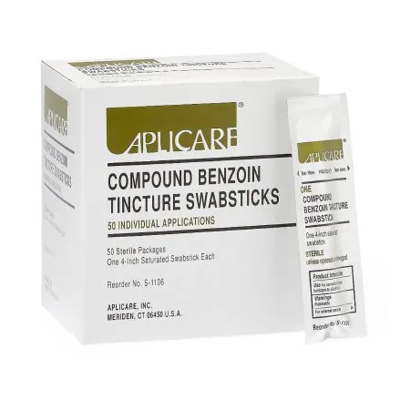 Sklar - Aplicare - 96-7624 - Impregnated Swabstick Aplicare 60 to 90% Strength Ethyl Alcohol / Compound Benzoin Tincture Individual Packet Sterile