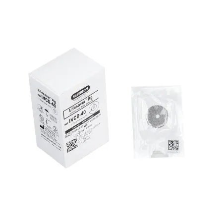 Argentum Medical - Silverlon Lifesaver AG - IVCD-40 - Antimicrobial Split Sponge Silverlon Lifesaver AG Silver / Foam 1 Inch Disk with 4 mm Hole Diameter Sterile