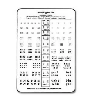 Good-Lite - Dr. Good s - 724000 - Eye Chart Dr. Good s 14 Inch Distance Acuity Test