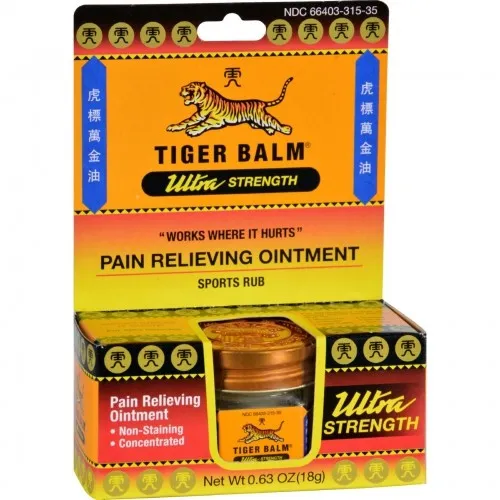 Tiger Balm - 633510 - 926576 - Ultra Strength Pain Relieving Ointment - 0.63 oz