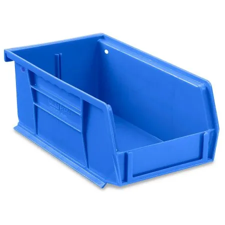 ULine - ULINE - S-12414BLU - Stackable Storage Bin Uline Blue Plastic 3 X 4 X 7 1/2 Inch