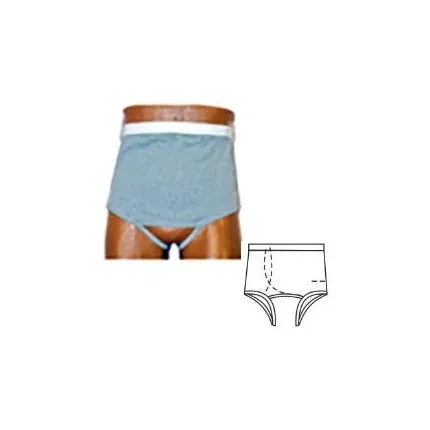 Team Options - 93006MR - OPTIONS Men's' Brief with Built-In Barrier/Support,Gray, Right-Side Stoma, Medium Hips 36" - 38"