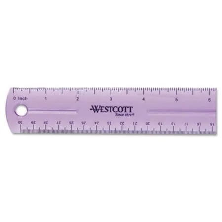 Westcott - ACM-12975 - 12 Jewel Colored Ruler, Standard/metric, Plastic