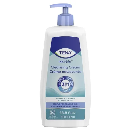 Essity - TENA ProSkin - 64435 -  Rinse Free Body Wash  Cream 33.8 oz. Pump Bottle Mild Scent