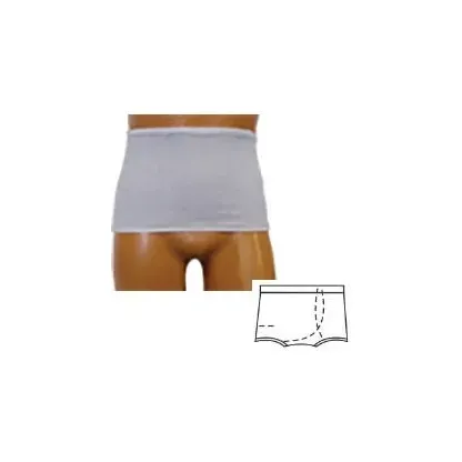 Team Options - 93206LL - Ostomy Barrier/Support Men's Wrap, Gray Large (40-42) Left Side Placement.