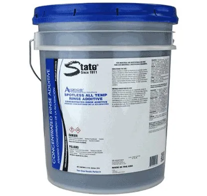State Cleaning Solutions - Avance Spotless - 125078 - Rinse Additive Avance Spotless 5 gal. Pail Liquid Concentrate Chlorine Scent