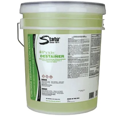 State Cleaning Solutions - Pyxis Destainer - 117629 - Laundry Stain Remover Pyxis Destainer 5 gal. Pail Liquid Concentrate Chlorine Scent