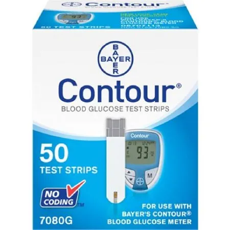 Ascensia Diabetes Care - Contour - 7080 - Test Strip, Bld Gluc Ascns Microfil Retl(50/bx 24b
