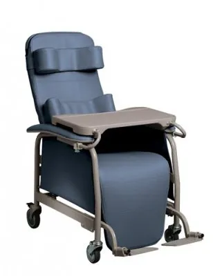 Graham-Field - Lumex Preferred Care Series - FR565G427 - Infinite 3-Position Recliner Lumex Preferred Care Series Blue Ridge Two Swivel Casters with Two Rear Locking Casters