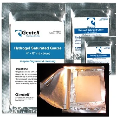 Gentell - Gen-11200 - Gentell Hydrogel Saturated Gauze, 2" X 2"